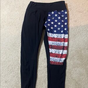 Born Primitive Black and Flag Design Leggings